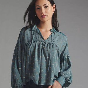 Anthropologie By Anthropologie Ruffled Peasant Blouse XXSP